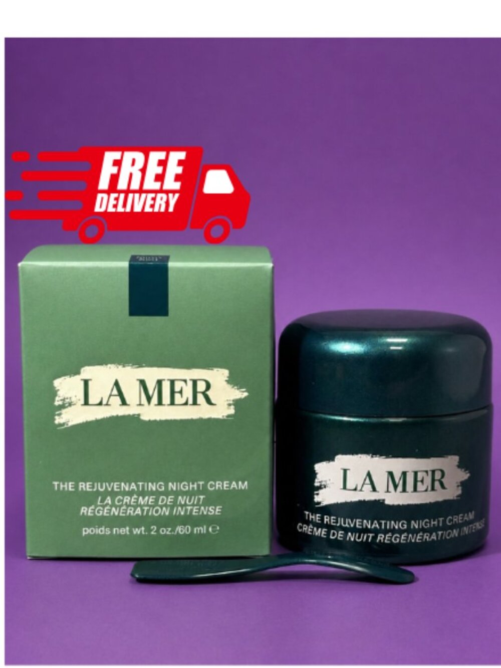 La Mer The Rejuvenating Night Cream 2 oz / 60ml Luxury Anti-Aging Moisturizer - Picture 3 of 4